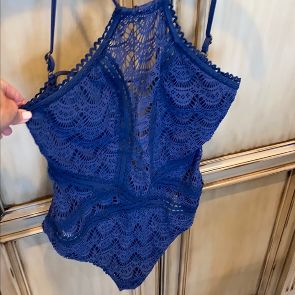 BECCA suit embroidery and very flattering